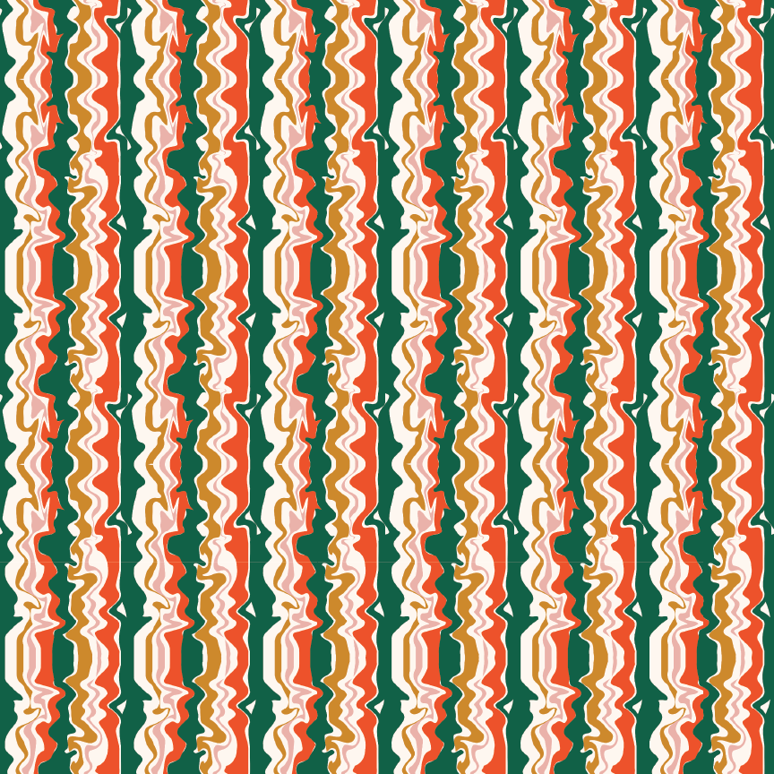 Groovy Christmas Stripes Pattern Acrylic Sheet - CMB Pattern Acrylic